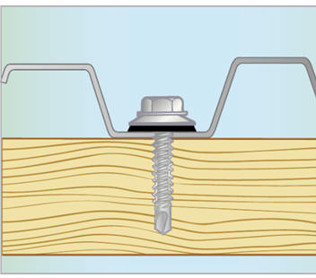 ROOFING SCREW FOR PROFILED ROOFING/FAÇADES, ALUMINIUM