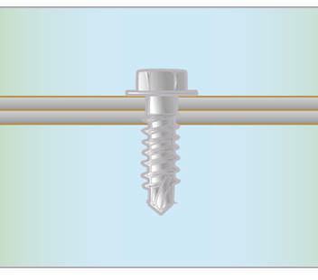Overlap screw with release, bright zinc plated