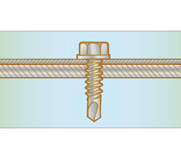 Self-drilling screw without bonded washer, Corrseal