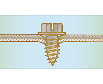 Self-tapping screw for sheet-metal, bright zinc plated