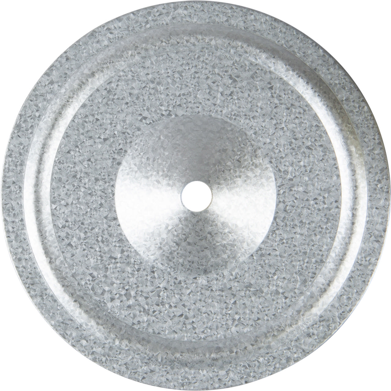 Roof washer with recessed center hole