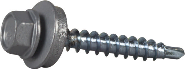 Roofing screw with drill point, finished in RAL colours