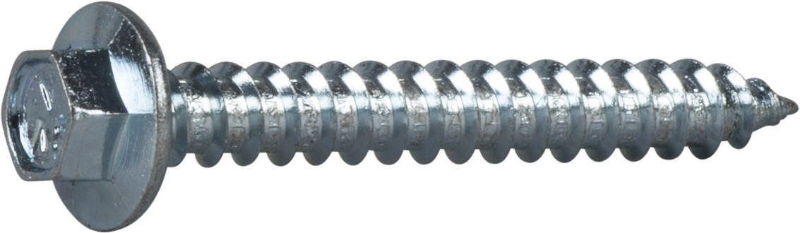 Construction screw with flange head, bright zinc plated
