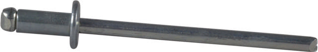 Open blind rivet steel/steel, pan head