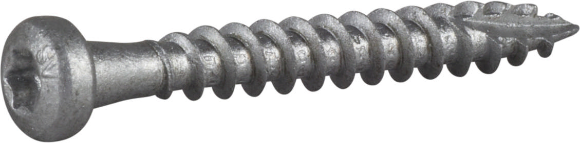 Wood connector screw with fibre cut, Corrseal