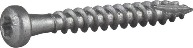 Wood connector screw with fibre cut, Corrseal