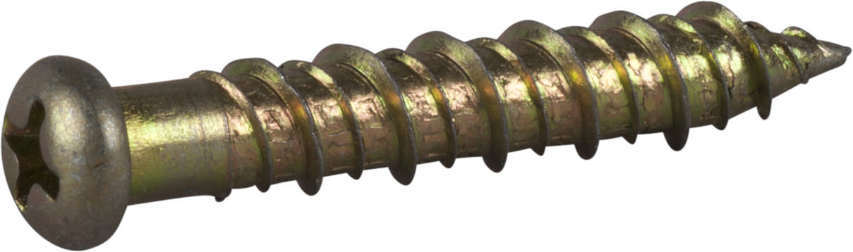 Concrete screw ECS-PS, pan head, yellow zinc plated