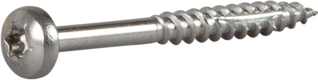 Wood screw pan head, stainless steel A2