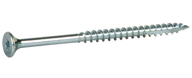 Wood screw countersunk head, bright zinc plated