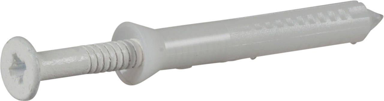 Hammerfixing with countersunk collar, painted