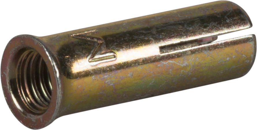Drop-in Anchor EDA-K with collar, bright zinc-coated