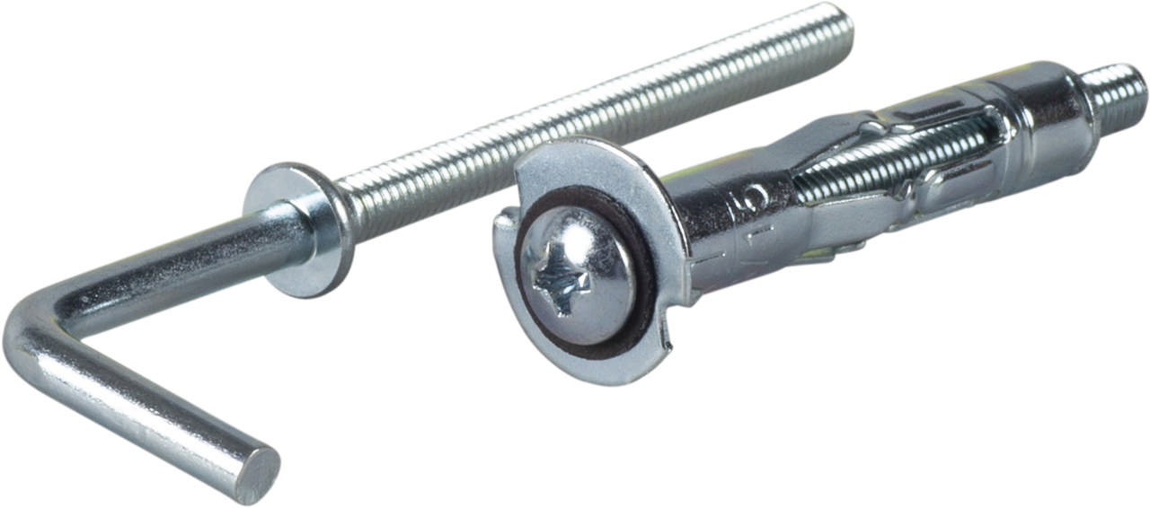 SAM drywall anchor, single with angle-hook