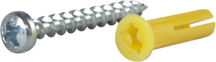 Plastic plug with screw