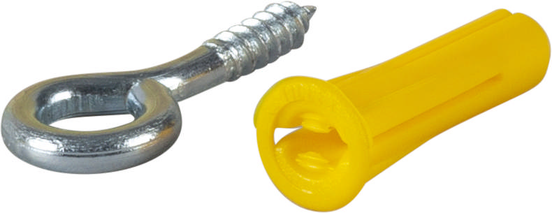 Hook with plastic plug