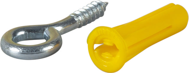 Hook with plastic plug