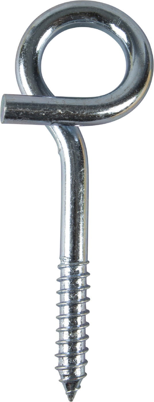 Pigtail screw hook, zinc plated