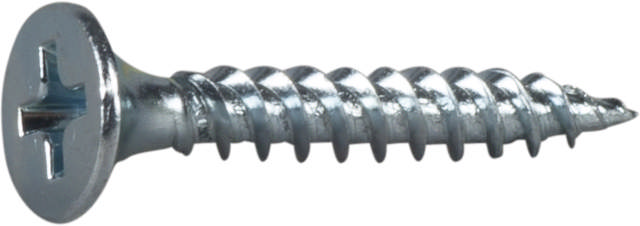 Drywall screw for steel joists, bright zinc plated
