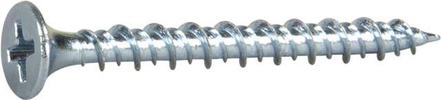 Combi screw for wooden/steel joists, bright zinc plated