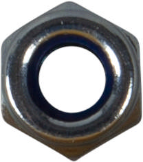 Prevailing torque hexagon nut, electro zinc plated