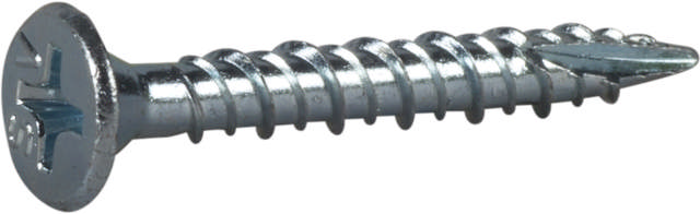 Laminate/panel screw, bright zinc plated