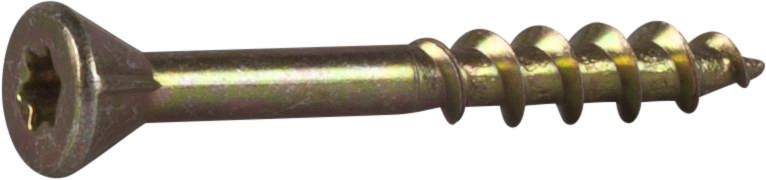 Hobau board screw, for wooden joists, yellow chromate