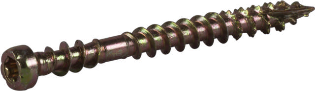 Moulding/base/floor screw small head for wooden and steel joists, yellow chromate