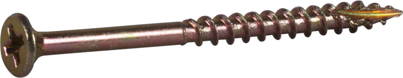 Moulding/base screw for wooden and steel joists, yellow chromate
