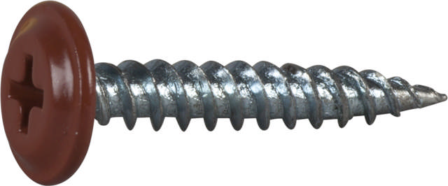 Wafer head screw sharp point, for wood/steel joists, painted