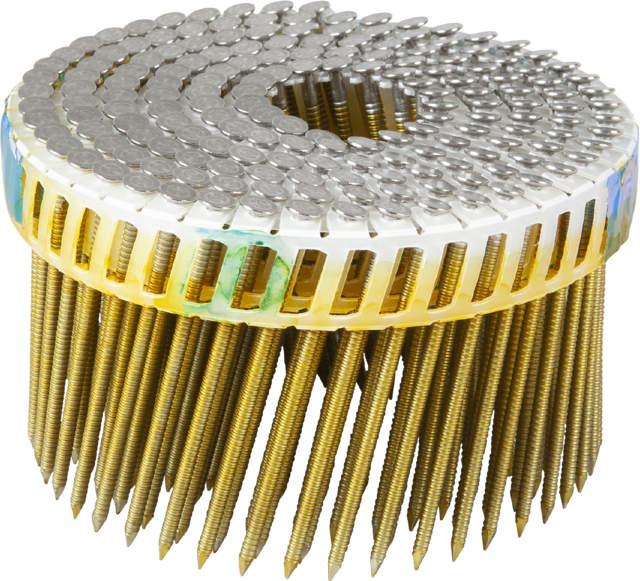 Automated nail coil 15°, coiled, stainless A4 acid proof