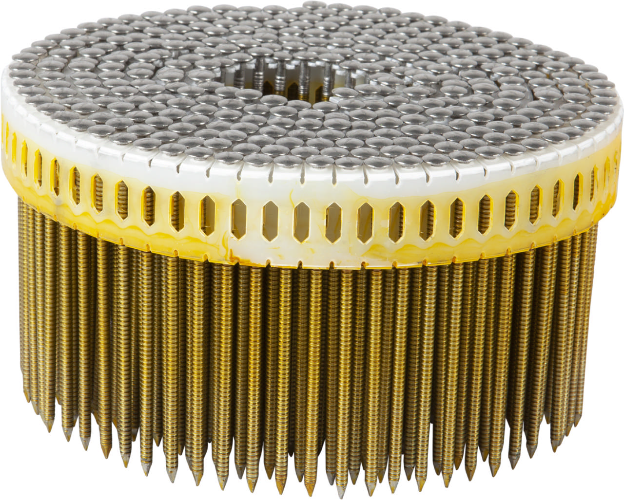 Coil 0° plastic collated nails, stainless steel A4