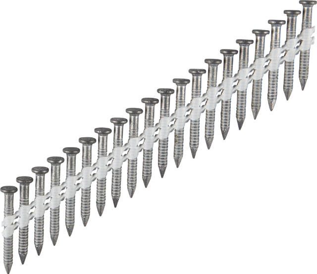 Metal connector nail 34°, plastic collated, HDG