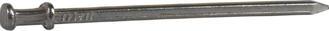 Double headed nail, grooved, bright