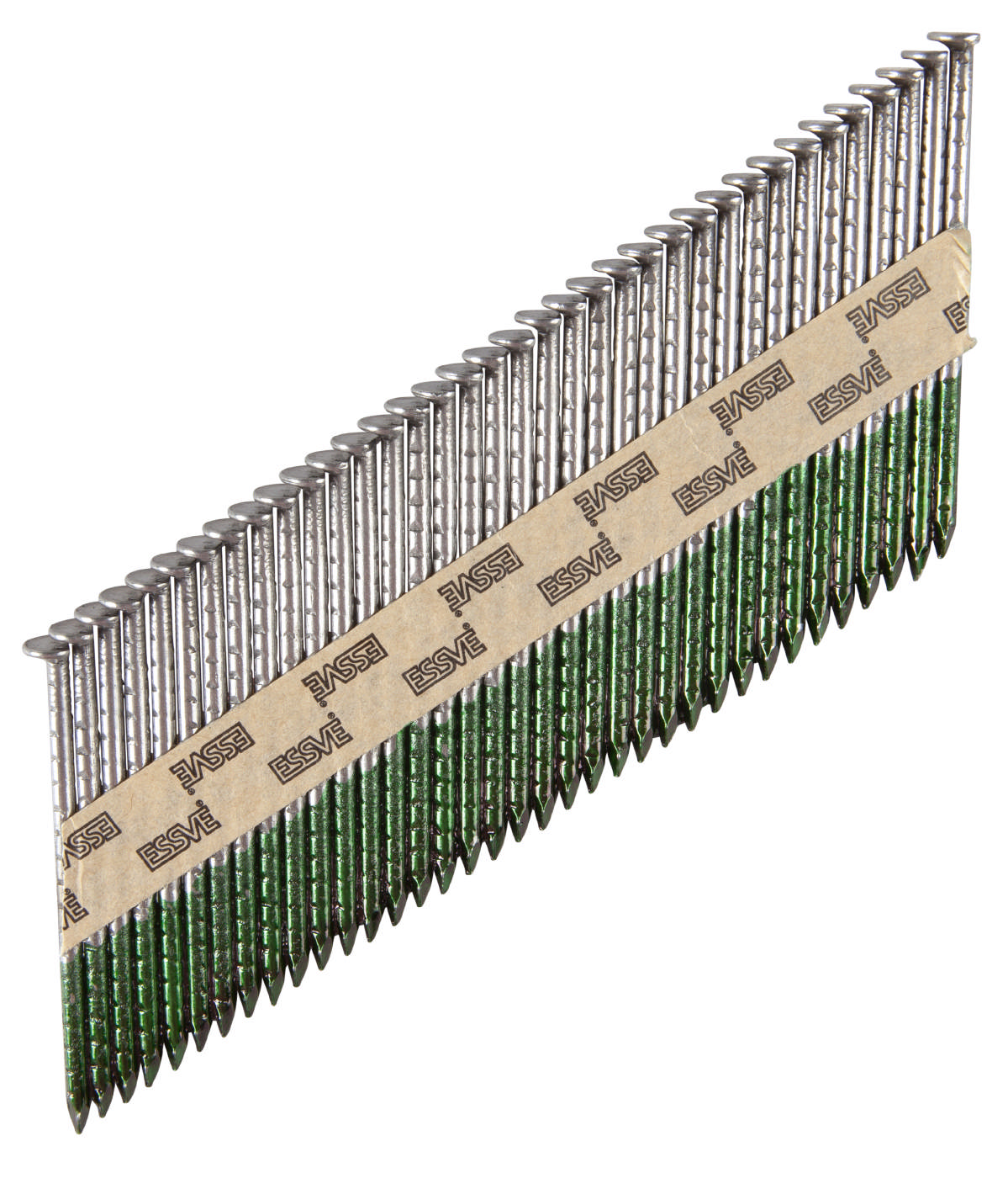 Straight collated nails 34° d-head, barbed, blank