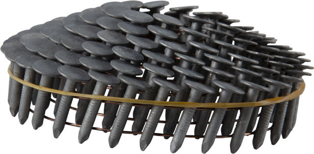 Coil collated, wire collated clout nails 15°, hot dip galvanized