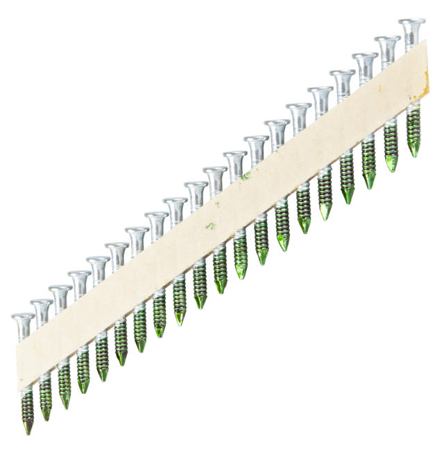 Metal connector nail 34°, paper collated, bright zinc plated