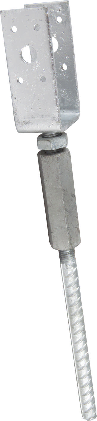 Adjustable post base type UJ, zinc-plated