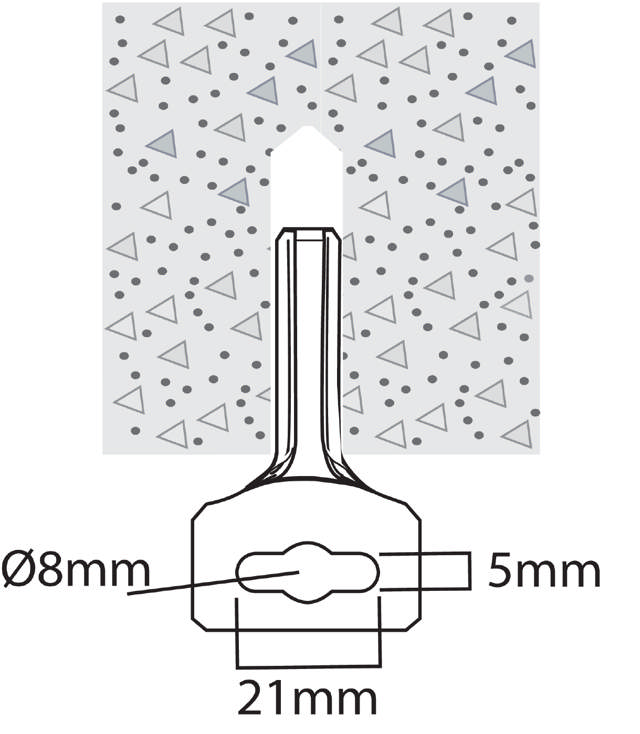 Key ceiling anchor, zinc plated