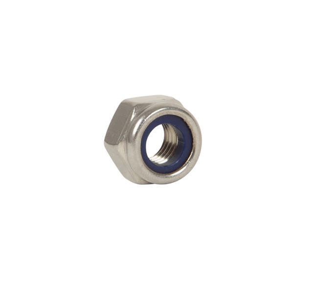 Prevailing torque hexagon nut, DIN 985, stainless steel acid proof A4-80