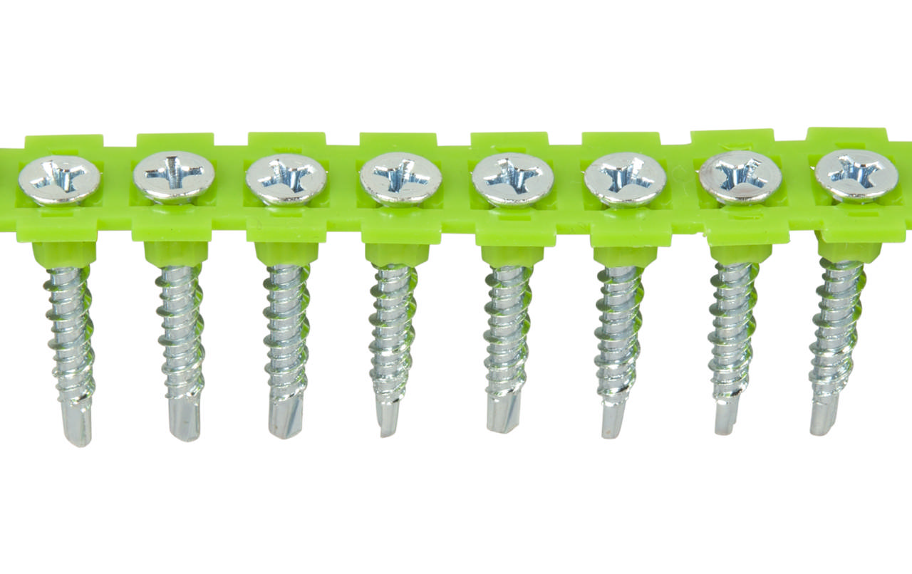 Collated hard drywall screw XTR, bright zinc plated