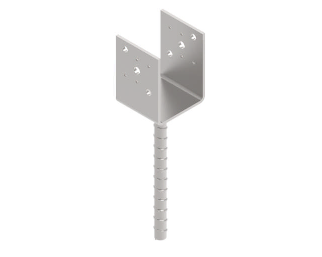 Post base type U, zinc-plated