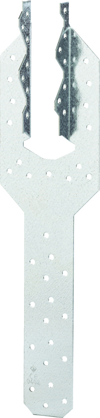 Forked anchor plate, hot dip galvanized