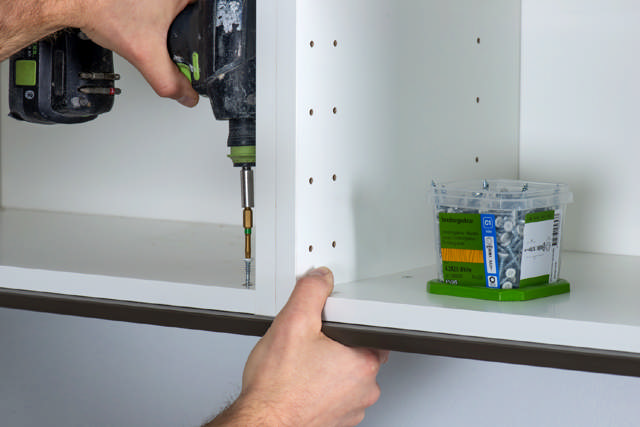 Furnishing screw, black