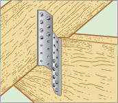 Ridge tie left, hot dip galvanized