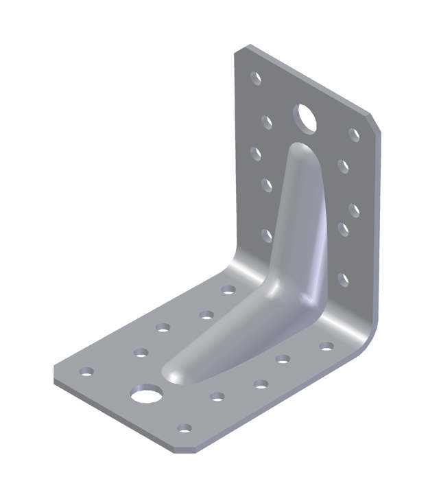 Angle bracket, stainless acid proof steel A4