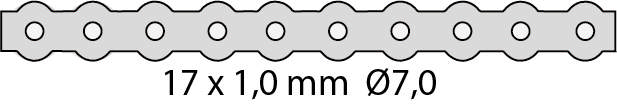 Profile strap 17X1,0 coated with zinc 20 MY