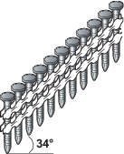 Metal connector nail 34°, paper collated, HDG