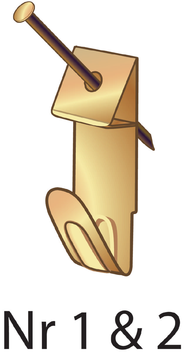 X-hook, brass