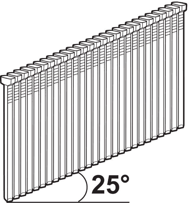 Tjep Brad D15 25°, bright zinc plated