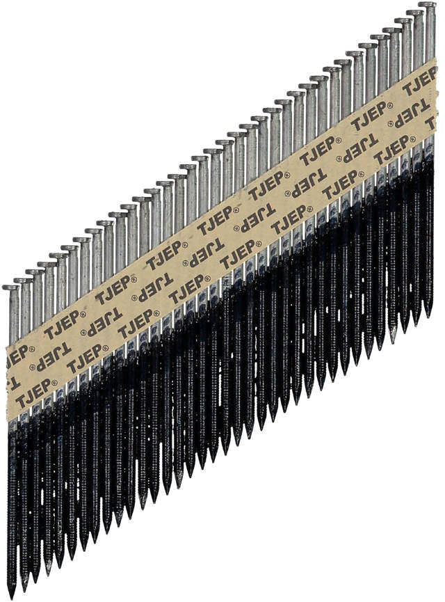 Ring shank strip nails 34° d-head, HDG