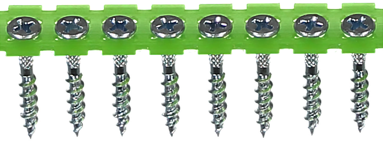 Particleboard screw for wooden studs, bright zinc plated